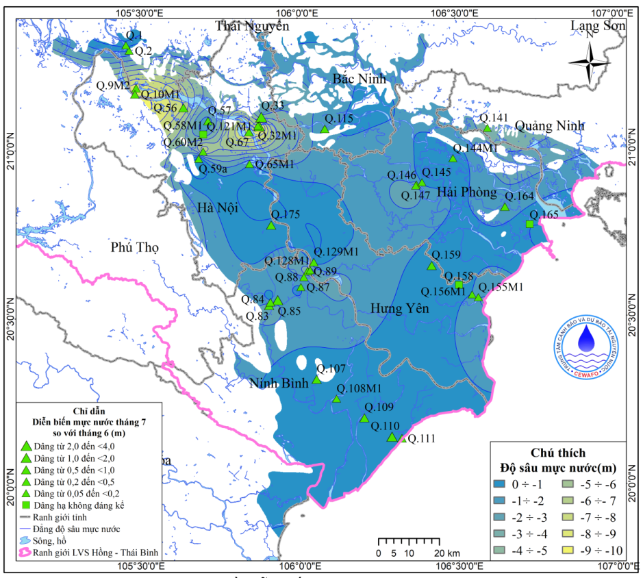 Bản Tin Thông Báo, Dự Báo Và Cảnh Báo Tài Nguyên Nước Lưu Vực Sông Hồng - Thái Bình Tháng 8 Năm 2025